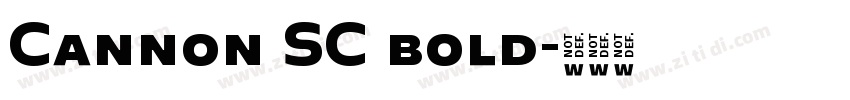 Cannon SC bold字体转换